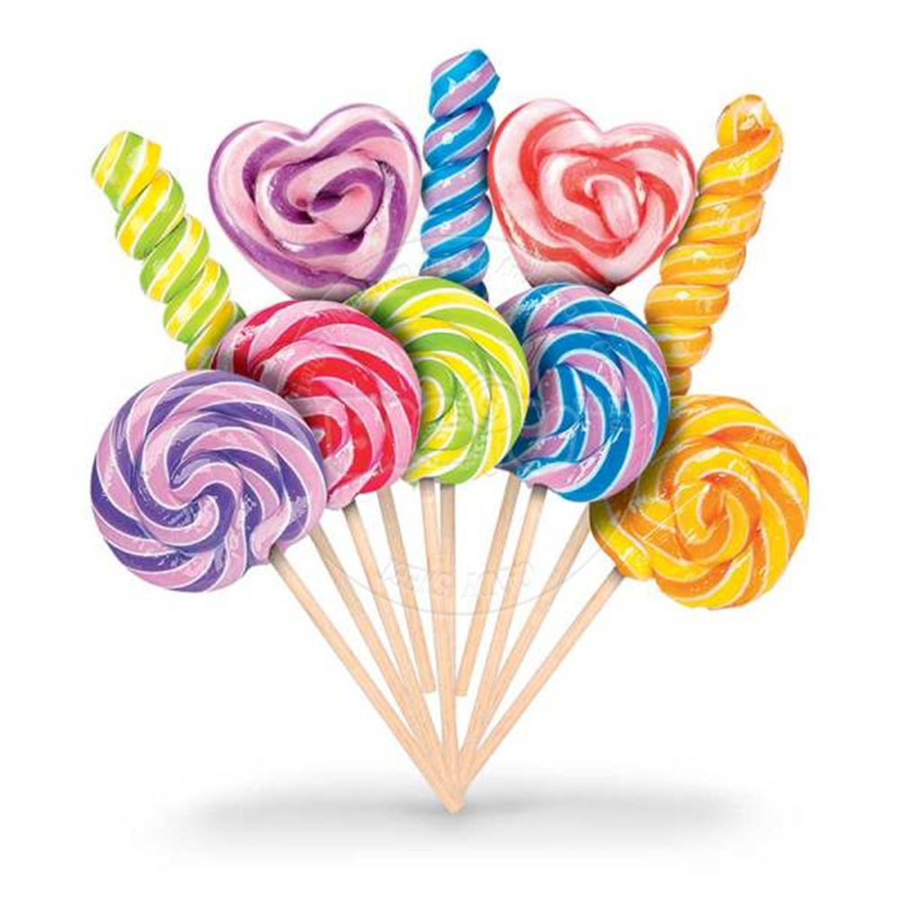 Round, heart and twisted lollipop shape references